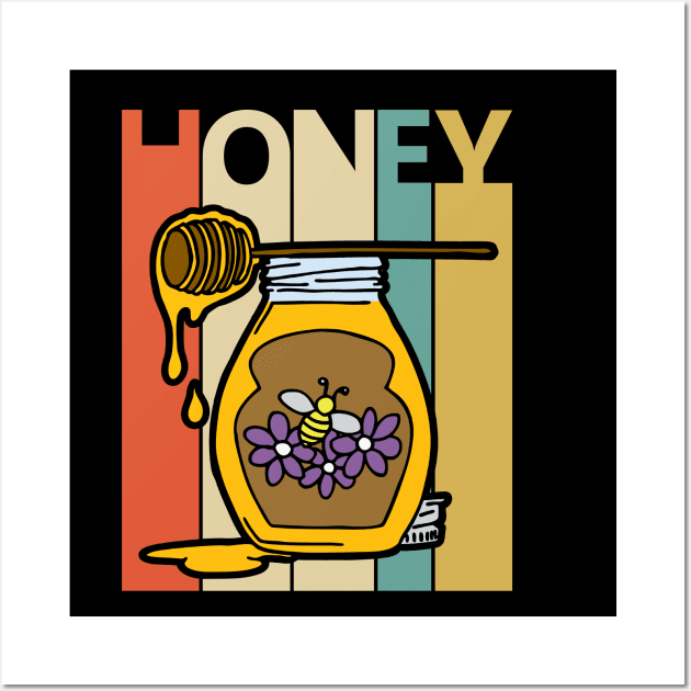 Funny Honey Lover Gift Wall Art by GWENT